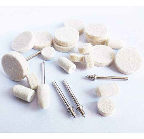 Fieltro De Lana De Pulido Pulido Juego De Almohadillas ... 1