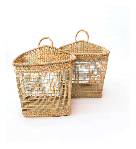 Lilacraft Juego De 2 Cestas Flexibles De Hierba Marina, Cest 0