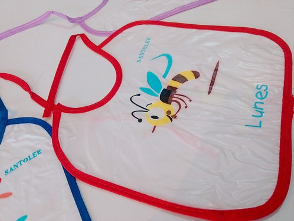 Baberos X 3 Und Impermeable Surtidos Colores 18 X 17 Cm Bebé 1