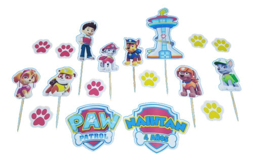 Cake Topper Personalizado Paw 0