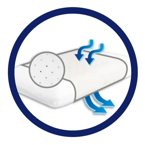 Almohada Viscoelást. Memory Foam Premium King Size Ventilada 0