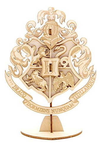 Harry Potter Hogwarts Crest 3d Book Y 3d Wood Model Kit Cons 1