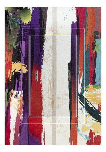 Plaqueta 3 Modulos Sin Teclon Zen Concept Pinceladas 0