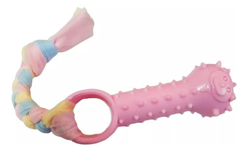 Mordillo Juguete Mascota Cuerda Chupete Pinchos Rosa Pastel 1
