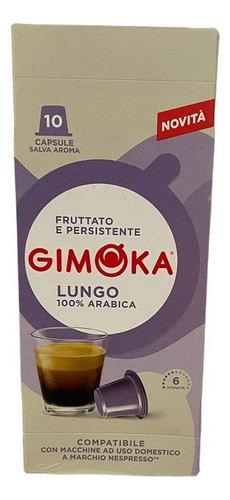 Nespresso Compatibles Gimoka Lungo 100% Arabica-50 Capsulas 0