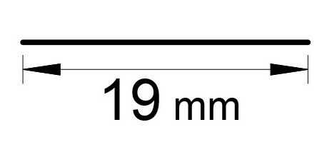 Perfil De Aluminio Planchuela 19mm X 5mm Natural X 3 Metros 1