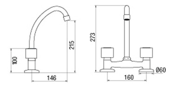 Grifería Piazza Optima Cocina Mesada 5 Años Garantía Metal 1