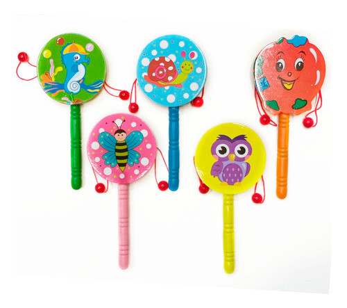 Tamborcito Infantil De Madera - Tambor Didáctico Musical 0