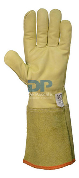 Guante Vaqueta Puño Descarne Amarillo  14 Cm Argonista. T 8 1