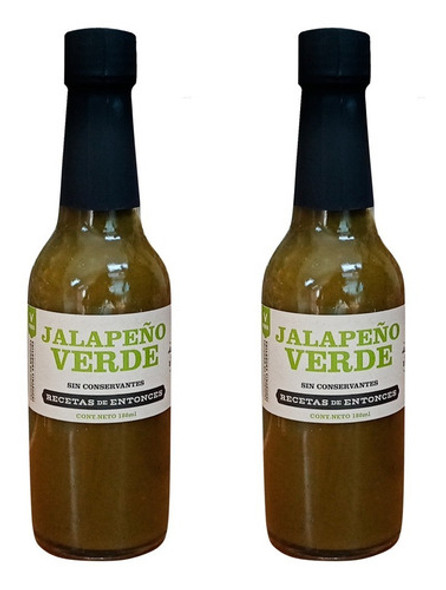 Pack X2 Salsa De Jalapeño Verde Recetas De Entonces 180 Ml 0