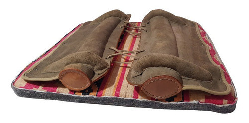 Medio Apero Recado Montura Basto Gamuza Mandil Cosido Pampa 1