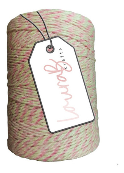 Baker Twine Hilo Algodón Blanco Y Rosa Bb  100m Scrapbooking 0