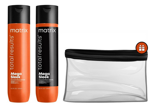Shampoo Y Acond Mega Sleek Total Results 300ml +neceser 0