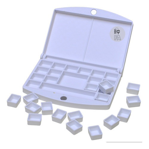 Caja Para Acuarelas Con Iman X16 +16 Godetes (sin Acuarelas) 0