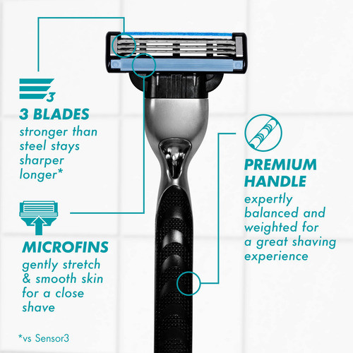 Razor Gillette Mach3 Para Hombre Con 1 Mango Y 6 Hojas De Re 1
