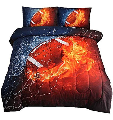 Ntbed Juegos De Edredón De Fútbol Americano Para Niños Y Ado 0