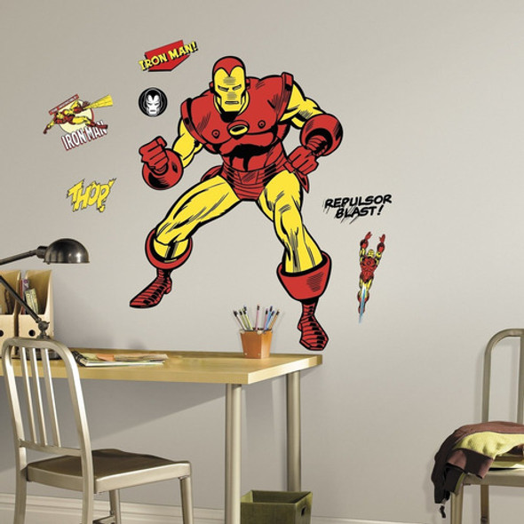 Vinilo Decorativo Pared [1e96bodm] Iron Man Comic 0