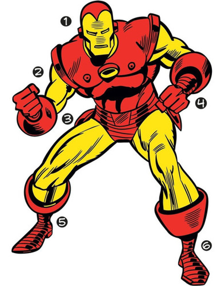 Vinilo Decorativo Pared [1e96bodm] Iron Man Comic 1