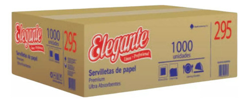 Servilleta De Papel Blanca 27x32 X 1000 Un Elegante(cod0295) 0