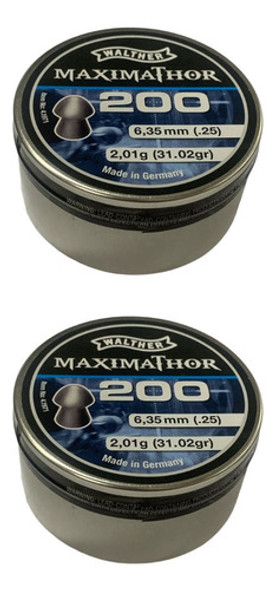 Balines Walther Maximathor 6,35 Mm 31gr X 400 Unidades 0