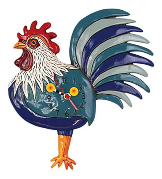 Allen Designs P1995 Reloj De Diseño De Gallo De Péndulo Osci 0 Allen Designs P1995 Reloj De Diseño De Gallo De Péndulo Osci 0