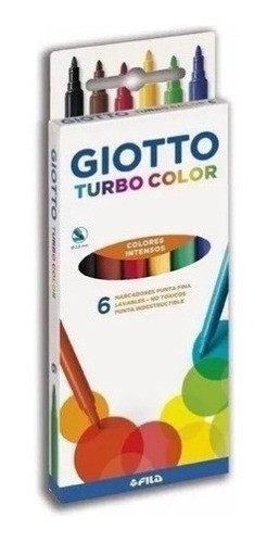 Fibras Giotto Turbo Color X 6 Unidades 2.8 Mm 0