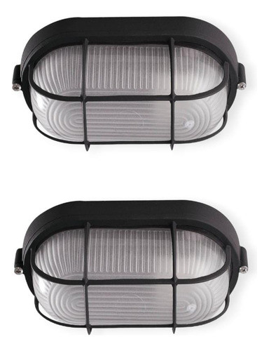 Aplique Exterior Con Reja Para Lampara Led Pack X 2 Unidades 0