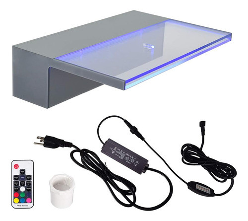 ~? Yuda Fuente De Piscina De Cascada Iluminada De 12  Con Le 0