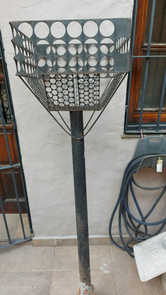 Canasto Cesto De Basura Hierro Reforzado Negro Exterior 0 Canasto Cesto De Basura Hierro Reforzado Negro Exterior 0