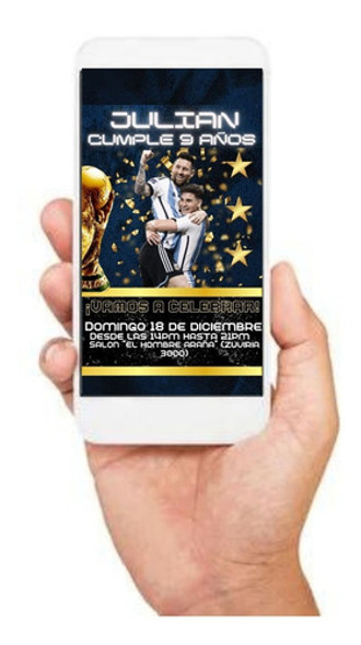 Invitación Tarjeta Digital Julian Alvarez Argentina 0
