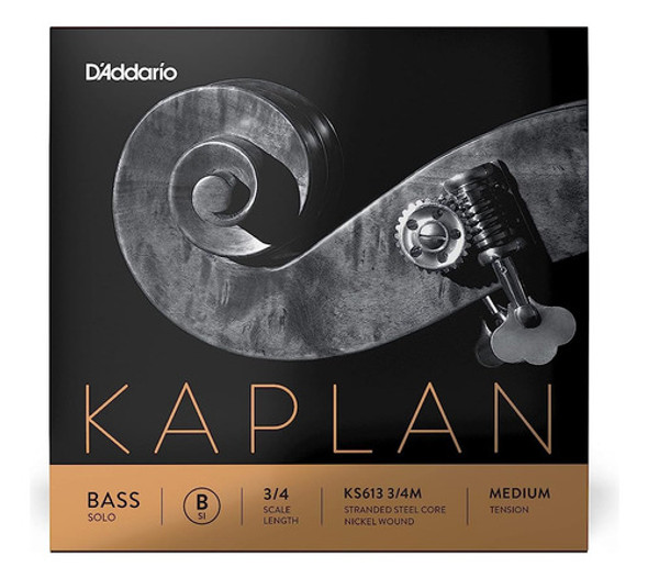 D'addario Ks613 3/4m Kaplan Solo Contrabajo B Cuerda, Escala 0