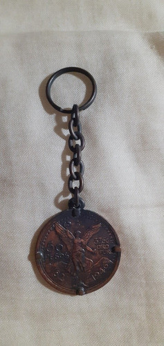 Llavero Antiguo Moneda 50 Pesos Óptica Bethania 0