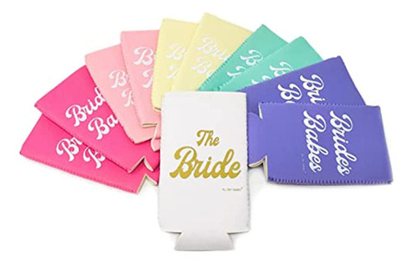 Bride's Babes Bachelorette Party Skinny Can Sleeves 11 Pack 1 Bride's Babes Bachelorette Party Skinny Can Sleeves 11 Pack 1