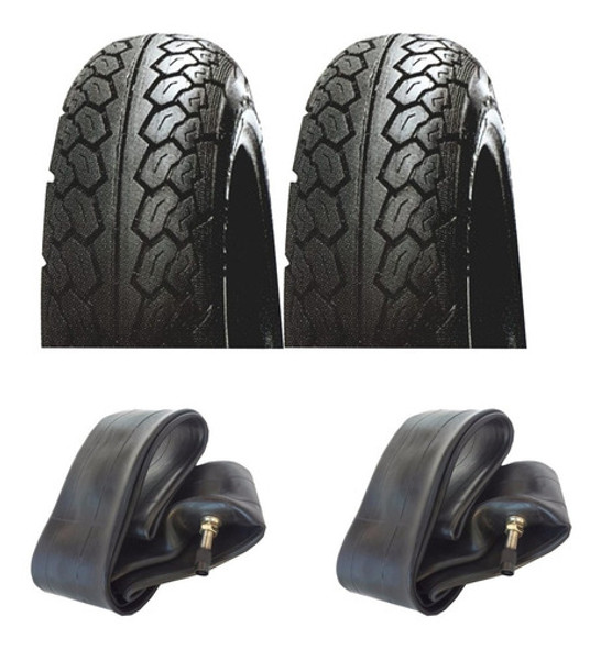 Cubierta 350 10 Honda Dax Elite X2 + Camaras X2 Mamamotos 0