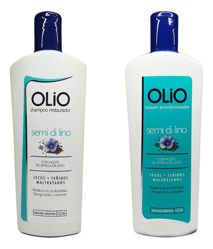 Shampoo + Acondicionador Semi Di Lino Seco Teñido Olio 0