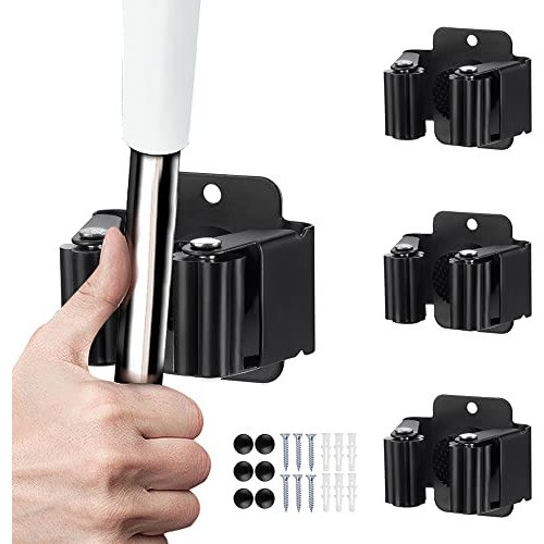 Soporte Pared Escoba Lampazo Herramienta Jardín 3 Unidades 0