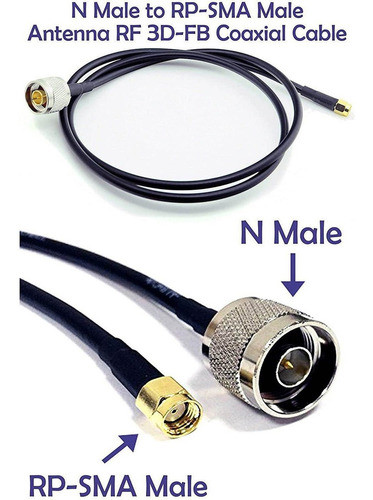 Cable Coaxial De 2.4 Ghz/5ghz Largo Lmr200 De 1m De 39 1