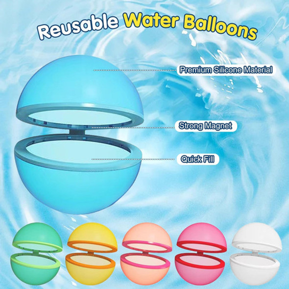 Globos De Agua Reutilizables Para Niños, 24 Pcs Rápido Llena 1