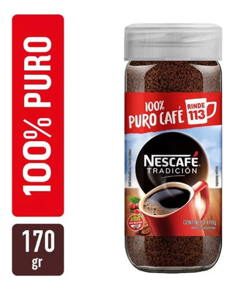 Nescafe Tradicion Clasico Cafe Instantaneo 100% Puro 170g 0 Nescafe Tradicion Clasico Cafe Instantaneo 100% Puro 170g 0