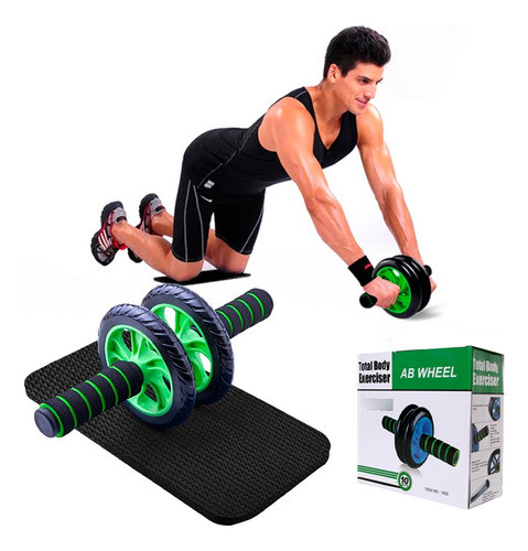 Rueda Doble Ejercitadora Para Abdominales + Base Rodillas 0