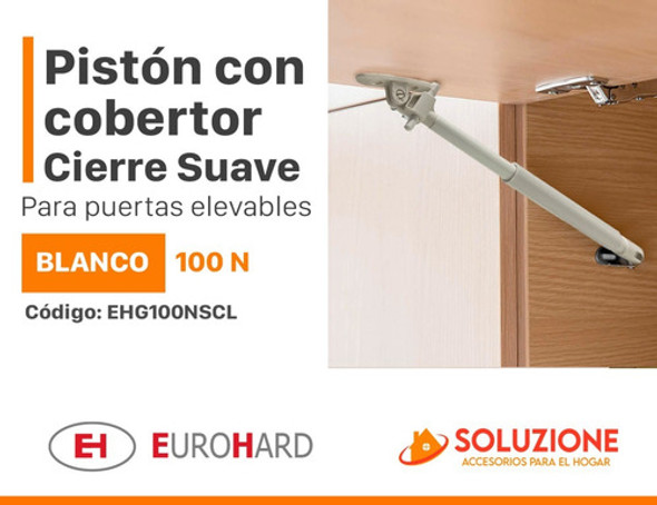 Pistón A Gas Eurohard Cierre Suave Con Cobertor 100n 1