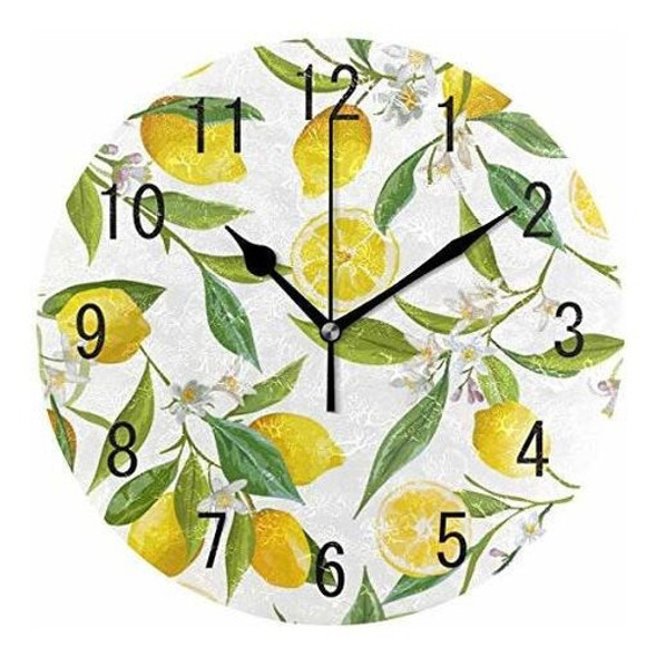 Alaza Reloj De Pared De Acrilico Con Diseño De Flores Y Li 0 Alaza Reloj De Pared De Acrilico Con Diseño De Flores Y Li 0