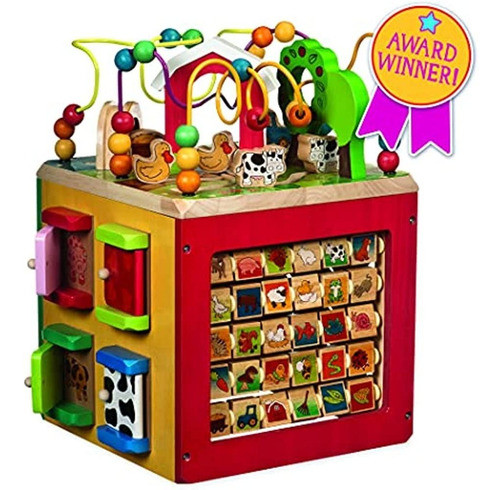 Battat - Cubo De Actividades De Madera - Centro De Actividad 1