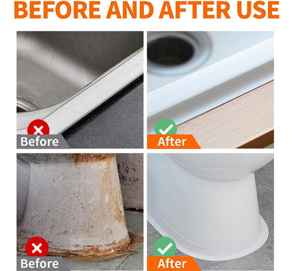 ~? Cinta De Sellador Para Baño Y Cocina, Tira De Calafateo A 1