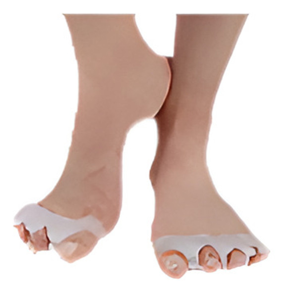 1pair Gel Dedos Separadores Ortesis Camillas Alinean Correct 0