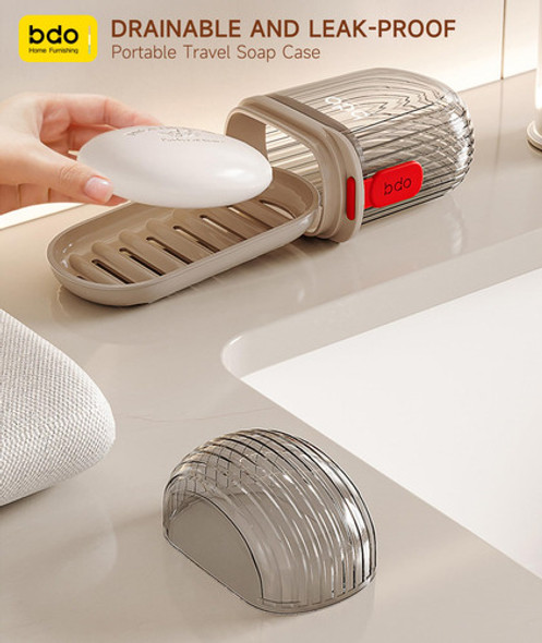 Jabonera De Viaje A Prueba De Fugas Transparente Negra 1