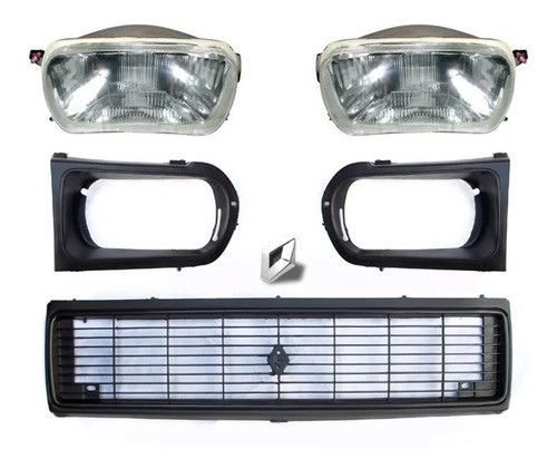 Kit Renault 12 Optica Parrilla Con Aros Y Rombo 0