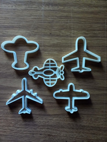 Cortantes Para Galletitas, Porcelana Fria Aviones X5 1