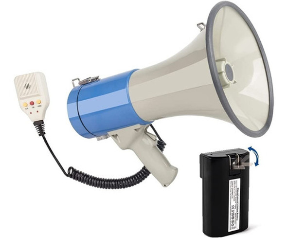 Megáfono Potente   Recargable Con Batería De Litio Sirena 0