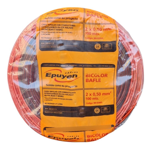 Cable Bipolar Parlante Electronica Bafle 2x0.50mm X 100 Mts 0 Cable Bipolar Parlante Electronica Bafle 2x0.50mm X 100 Mts 0
